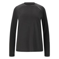 Damska koszulka termoaktywna z długim rękawem Endurance Joan. Czarne bielizna termoaktywna damska Endurance, bez wzorów, bez ramiączek, do biegania. Za 185.50 zł.