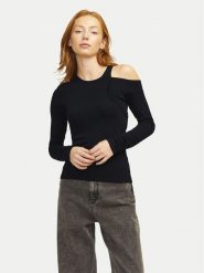 JJXX Bluzka Milani 12261586 Czarny Slim Fit. Czarne bluzki JJXX, l, bez wzorów, z wiskozy, bez kołnierzyka, bez ramiączek. Za 89.99 zł.