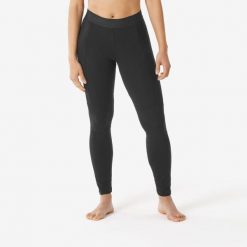 Legginsy trekkingowe damskie Simond MT500 merino. Czarne legginsy SIMOND, bez wzorów, z dzianiny, sportowe. Za 179.99 zł.