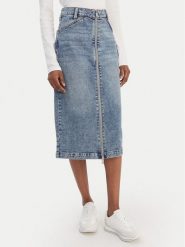 Calvin Klein Jeans Spódnica jeansowa LV047E710G Niebieski Regular Fit. Niebieskie spódnice Calvin Klein Jeans, bez wzorów, z bawełny. Za 649.99 zł.