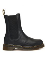 Dr. Martens Sztyblety 2976 DM41404001 Czarny. Czarne botki Dr Martens, bez wzorów, ze skóry, bez obcasa, na płaskiej podeszwie, bez zapięcia. Za 989.99 zł.
