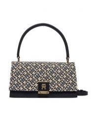 Tommy Hilfiger Torebka Th Her Med Crossover Jacqu AW0AW18638 Granatowy. Niebieskie torebki klasyczne Tommy Hilfiger, bez wzorów, ze skóry, bez dodatków. Za 699.99 zł.