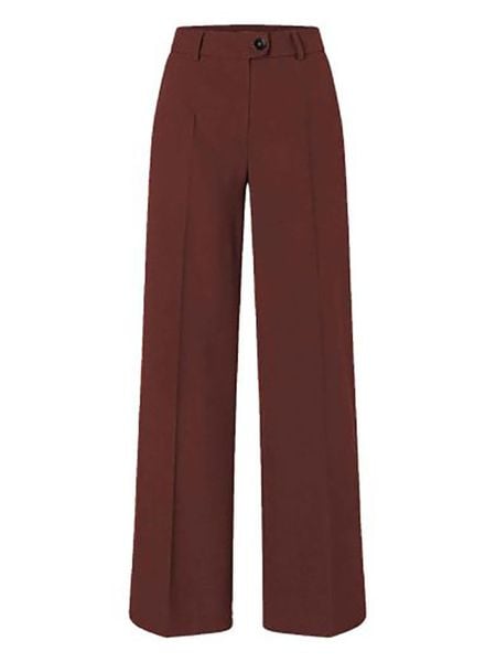 More & More Spodnie w kolorze bordowym rozmiar: 42. Czerwone spodnie materiałowe More & More, bez wzorów, z materiału, z podwyższonym stanem. Za 197.17 zł.