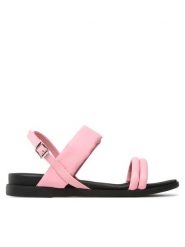 JENNY Sandały WS5157-05 Różowy. Czerwone sandały Jenny, bez wzorów, ze skóry, bez obcasa, na płaskiej podeszwie, bez zapięcia. Za 129.99 zł.