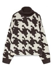 Vero Moda Golf w kolorze kremowo-ciemnobrązowym rozmiar: S. Brązowe swetry Vero Moda, s, bez wzorów, z materiału, bez ramiączek. Za 126.99 zł.