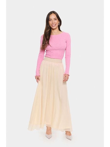 SAINT TROPEZ Spódnica w kolorze beżowym rozmiar: M. Brązowe spódnice Saint Tropez, m, bez wzorów, maxi. Za 149.95 zł.