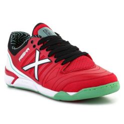 Buty do piłki Munich Prisma In 3116029 czerwone. Czerwone buty treningowe bez wzorów, bez zapięcia, na fitness i siłownię. Za 681.40 zł.