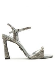 Steve Madden Sandały Chanter SM11003439-04004-968 Srebrny. Szare sandały Steve Madden, bez wzorów, z tworzywa sztucznego, bez obcasa, na szpilce, bez zapięcia. Za 619.99 zł.