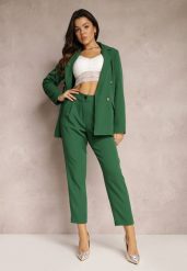 Zielone Spodnie Cygaretki Zalko. Zielone chinosy Renee, l, bez wzorów, z jeansu, eleganckie. W wyprzedaży za 83.99 zł.