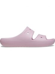 Crocs Klapki "Classic" w kolorze jasnoróżowym rozmiar: 42/43. Różowe klapki Crocs, bez wzorów, klasyczne, z otwartym noskiem, bez obcasa, bez zapięcia. Za 104.39 zł.