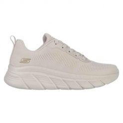 Buty do chodzenia damskie Skechers 117385OFWT. Białe buty treningowe Skechers, na lato, bez wzorów, z materiału, bez zapięcia, trekkingowe. Za 366.00 zł.