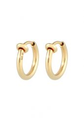 Elli Damskie Klipsy Kreole - bez dziurki w uchu- Basic Minimal srebro 925 Sterling Silver Kolczyki 1 ct. Szare kolczyki Elli, srebrne. Za 378.99 zł.