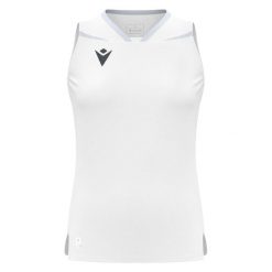 Damski tank top Macron Lily. Białe topy Macron, bez wzorów, sportowe, bez kołnierzyka, bez ramiączek. Za 246.50 zł.