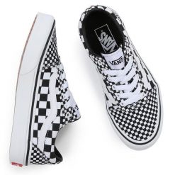 Buty trampki sportowe Vans VN0A5KR6BBR1. Białe trampki sportowe Vans, bez wzorów, bez zapięcia. Za 199.00 zł.