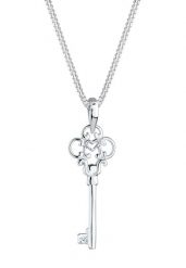 Elli DIAMONDS Naszyjnik krótki z diamentami Srebro 925 Sterling Damski Naszyjnik dla kobiet z kluczem z diamentem (0.003 ct) Naszyjniki 1 ct. Białe naszyjniki Elli DIAMONDS, z materiału, z diamentem, srebrne. Za 473.99 zł.