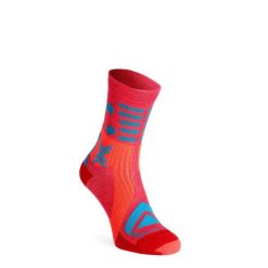 Skarpety rowerowe X-Socks Gravel Perform Merino Crew. Czerwone skarpetki X-Socks, bez wzorów, trekkingowe. Za 93.99 zł.