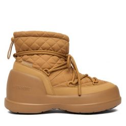 Śniegowce Moon Boot. Brązowe śniegowce Moon Boot, bez wzorów, bez zapięcia. Za 899.99 zł.