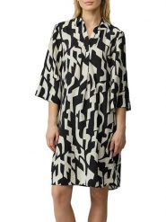 S.Oliver Sukienka w kolorze czarno-beżowym rozmiar: 40. Brązowe sukienki S.Oliver, na co dzień, s, bez wzorów, bez kołnierzyka, bez ramiączek, mini, proste. Za 152.99 zł.