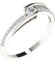 Diamant Vendôme Złoty pierścionek z diamentami rozmiar: 53. Szare pierścionki Diamant Vendôme, z diamentem, złote. Za 1,500.99 zł.