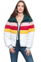 DAMSKA KURTKA ZIMOWA WRANGLER RAINBOW PUFFER CLOUD BLUE W4Q0WBB03. Niebieskie kurtki Wrangler, na zimę, l, bez wzorów, bez kaptura. Za 299.99 zł.