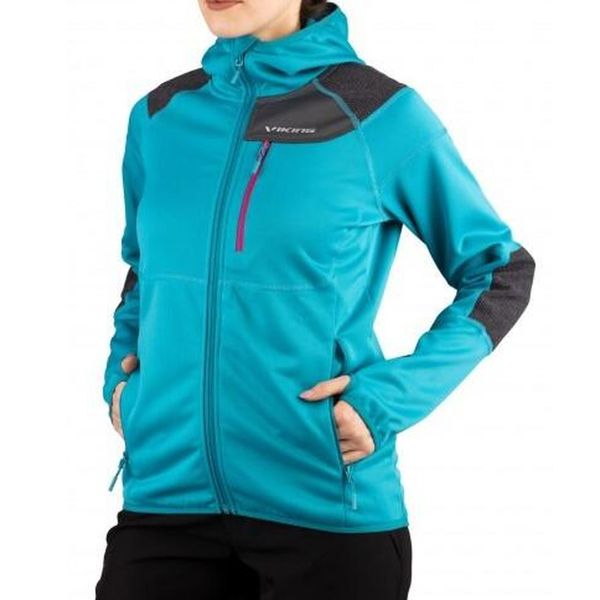 Bluza turystyczna damska Viking Yosemite Lady. Niebieskie bluzy Viking, m, bez wzorów, sportowe, bez ramiączek, bez kaptura. Za 196.34 zł.