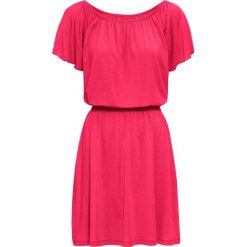 Sukienka shirtowa bonprix różowy hibiskus. Sukienki marki bonprix. Za 74.99 zł.