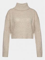 Brave Soul Sweter LK-230LANDOA Beżowy Regular Fit. Brązowe swetry Brave Soul, xl, bez wzorów, z wiskozy, bez ramiączek. Za 169.99 zł.