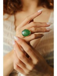 Pierres delicates Pozłacany pierścionek z tygrysim okiem rozmiar: onesize. Żółte pierścionki Pierres delicates, pozłacane. Za 78.66 zł.