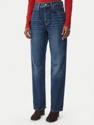 Tommy Hilfiger Jeansy WW0WW51407 Niebieski Straight Leg. Niebieskie jeansy Tommy Hilfiger, bez wzorów, z bawełny. Za 551.99 zł.