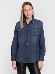 Liu Jo Koszula UF2107 D4555 Niebieski Regular Fit. Niebieskie koszule Liu Jo, bez wzorów, z bawełny, bez kołnierzyka, bez ramiączek. Za 469.99 zł.