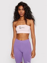 Karl Kani Top Small Signature 6150578 Różowy Regular Fit. Czerwone topy Karl Kani, l, bez wzorów, z bawełny, bez kołnierzyka, bez ramiączek. Za 69.99 zł.