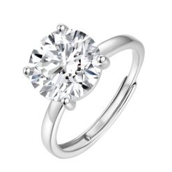 Lulu & Jane Pierscionek z mosiadzu w kolorze srebrnym z cyrkonia Pierścionki 1 ct Damski. Szare pierścionki Lulu & Jane, z cyrkonią, posrebrzane. Za 149.99 zł.