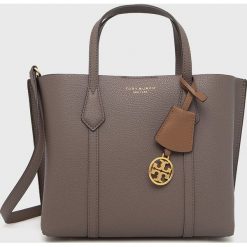 Tory Burch torebka skórzana kolor szary. Szare listonoszki Tory Burch, bez wzorów, na ramię, bez dodatków. Za 2,049.90 zł.