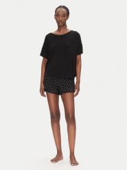 Hunkemöller Piżama 301485 Czarny Regular Fit. Czarne piżamy Hunkemöller, xs, bez wzorów, z wiskozy, bez kołnierzyka, bez ramiączek. Za 119.99 zł.