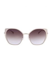 Longchamp Damskie okulary przeciwsłoneczne w kolorze złoto-brązowo-beżowym rozmiar: 56. Brązowe okulary przeciwsłoneczne Longchamp, bez wzorów, z tworzywa sztucznego, metalowe. Za 293.59 zł.