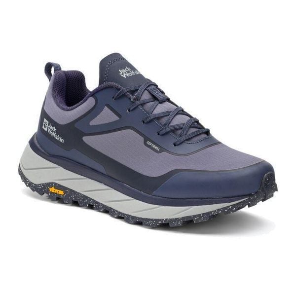 Buty trekkingowe damskie Jack Wolfskin Terrashelter Low. Niebieskie buty trekkingowe Jack Wolfskin, bez wzorów, bez zapięcia, trekkingowe. Za 469.99 zł.