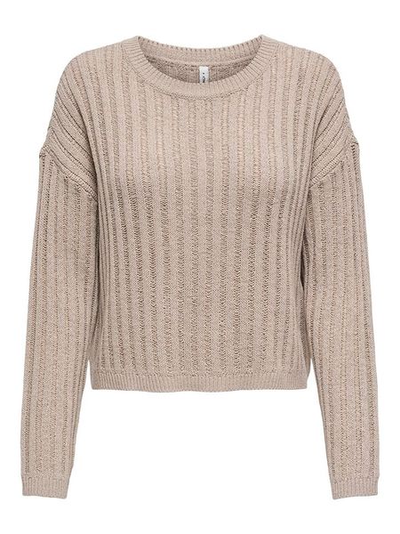 ONLY Sweter w kolorze beżowym rozmiar: M. Brązowe swetry ONLY, m, bez wzorów, bez ramiączek. Za 74.81 zł.
