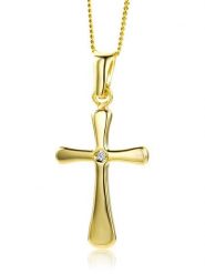 Diamant Exquis Złoty naszyjnik z zawieszką - dł. 45 cm rozmiar: onesize. Żółte naszyjniki Diamant Exquis, z materiału, złote. Za 1,087.99 zł.