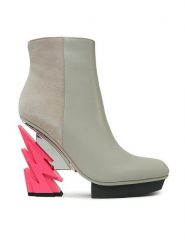 United Nude Botki Glam Square 1075079816 Biały. Białe botki United Nude, bez wzorów, ze skóry, bez obcasa, na słupku, bez zapięcia. Za 1,089.00 zł.