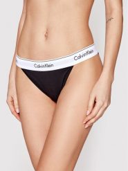 Calvin Klein Underwear Figi klasyczne Tanga 000QF4977A Czarny. Czarne figi Calvin Klein Underwear, bez wzorów, z bawełny. Za 79.99 zł.