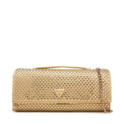 Torebka Guess. Żółte kopertówki Guess, z aplikacjami, wizytowe, bez dodatków. Za 659.99 zł.