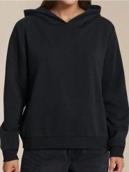 Bluza z kapturem i kieszenią - czarny. Czarne bluzy Sinsay, l, bez wzorów, bez ramiączek, z kapturem. Za 29.99 zł.