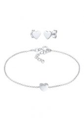 Elli Elli Zestaw biżuterii Damskie kolczyki sztyfty z zawieszką serce Basic w srebrze próby 925 Sterling Silver Zestawy 1 ct. Szare kolczyki Elli, srebrne. Za 293.99 zł.