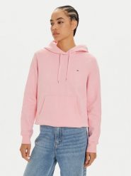 Tommy Jeans Bluza DW0DW19958 Różowy Regular Fit. Czerwone bluzy Tommy Jeans, m, bez wzorów, z bawełny, bez kaptura. Za 239.99 zł.