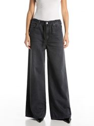 Replay Dżinsy - Wide Leg fit - w kolorze czarnym rozmiar: W33/L32. Czarne jeansy Replay, l, z aplikacjami, klasyczne. Za 354.95 zł.