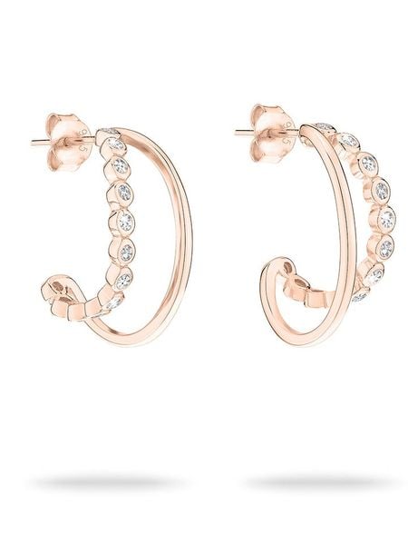 Tamaris Srebrne kolczyki-półkreole z cyrkoniami rozmiar: onesize. Szare kolczyki Tamaris, z cyrkonią, srebrne. Za 197.17 zł.