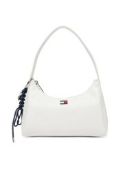 Tommy Jeans Torebka Tjw City Charm Shoulder Bag AW0AW18458 Biały. Białe torebki klasyczne Tommy Jeans, bez wzorów, z jeansu, bez dodatków. Za 409.99 zł.