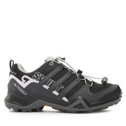 Trekkingi adidas. Czarne buty trekkingowe adidas, z gore-texu, bez zapięcia. Za 449.99 zł.