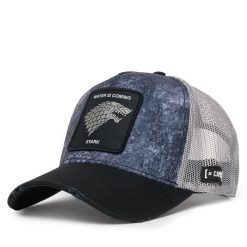 Czapka z daszkiem Capslab. Szare czapki z daszkiem CapsLab, bez wzorów. Za 149.99 zł.