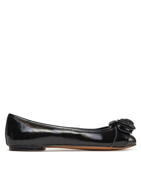 Kurt Geiger Baleriny Mayfair Drench Ballerina 1291200109 Czarny. Czarne baleriny Kurt Geiger, bez wzorów, ze skóry, bez obcasa, bez zapięcia. Za 709.99 zł.